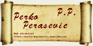 Perko Perašević vizit kartica